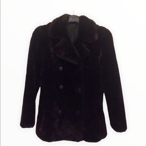 🔴Reversible Faux Fur/ Rain Coat-Size S